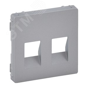 Valena LIFE Лицевая панель для аудиорозетки с пружинными зажимами двойной Слоновая кость (755372)