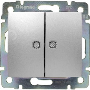 Valena Выключатель двухклавишный с подстветкой в рамку (770213) - Legrand
