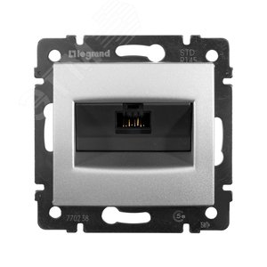 VALENA Розетка компьютерная RJ45 UTP в рамку алюминий (770238) - Legrand