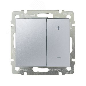 VALENA Светорегулятор поворотный 600Вт алюминий (770274) - Legrand