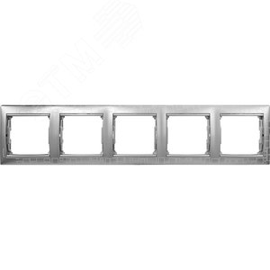 VALENA Рамка 5 постов горизонтальная алюминий модерн (770345) - Legrand