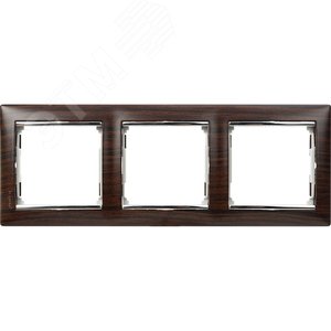 VALENA Рамка 3 поста горизонтальный монтаж ноктюрн/серебро