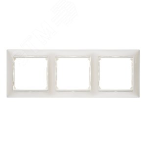 VALENA Рамка 3 поста горизонтальная жемчужная (770473)