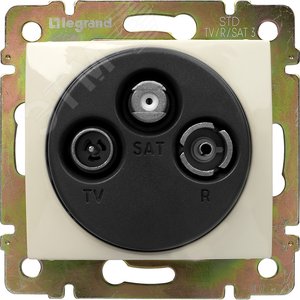 VALENA Розетка телевизионная TV-FM-SAT звезда в рамку слоновая кость - Legrand