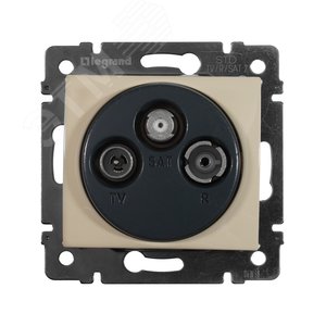 VALENA Розетка телевизионная TV-FM-SAT конечная в рамку слоновая кость (774336)