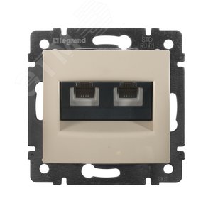 VALENA Розетка телефонная RJ11x2 в рамку слоновая кость (774339) - Legrand