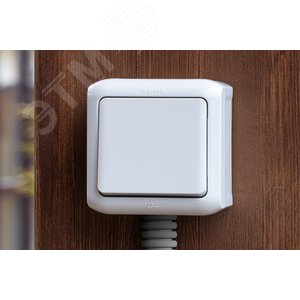 Выключатель одноклавишный, наружный IP44, 10А, серый (782330) 2