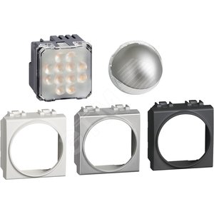 Livinglight. Поворотный точечный светильник LED. 230В 2,8 Вт 70Лм 2 модуля. В комплекте лицевые панели цветов Белый, Алюминий, Антрацит - Legrand