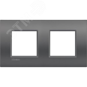 Livinglight. Рамка Air, немецкий стандарт 2+2 мод. Цвет ‘‘Мокрый асфальт‘‘ (LNE4802M2ST)