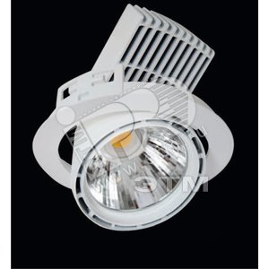 Светильник ДВО-43W 3110Лм 4000К с ПРА поворотный LEAN DL LED черный (19K13139) - Lival