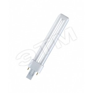 Лампа энергосберегающая КЛЛ 9вт Dulux S 9/67 2p G23 синяя Osram (015941) - LEDVANCE