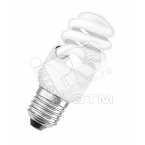 Лампа энергосберегающая КЛЛ 12/840 E27 D41х102 миниспираль Osram (916135) - LEDVANCE