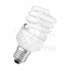 Лампа энергосберегающая КЛЛ 20/840 E27 D54х111 миниспираль Osram (916227) - LEDVANCE
