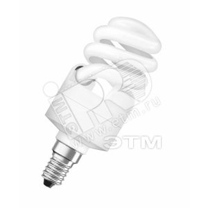 Лампа энергосберегающая КЛЛ 12/827 E14 D48х97 микроспираль Osram (917712) - LEDVANCE