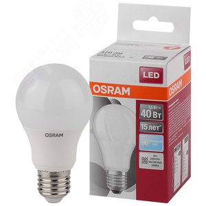 Лампа светодиодная LED 6Вт Е27 LS CLA40 FR дневной матовая грушевидная Osram - LEDVANCE