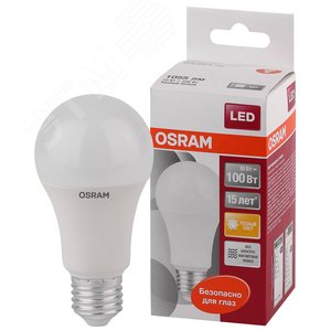 Лампа светодиодная LED 10Вт Е27 STAR Classic A (замена 100Вт),теплый, матовая колба Osram (4052899971578)