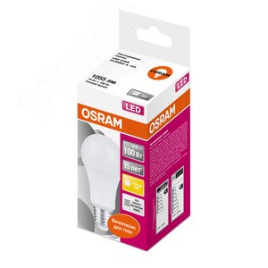 Лампа светодиодная LED 10Вт Е27 STAR Classic A (замена 100Вт),теплый, матовая колба Osram (4052899971578) 3