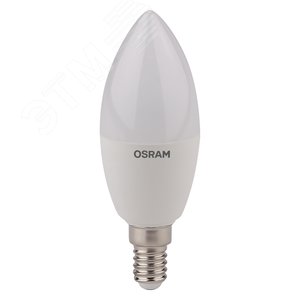 Лампа светодиодная LED 5Вт Е14 CLB40 FR белый, матовая свеча OSRAM (4058075056886) - фото 2