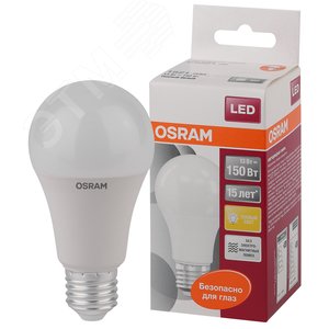 Лампа светодиодная LED SCLA150 14W/827 230VFR E2710X1RU OSRAM | 4058075056985 | LEDVANCE - Osram
