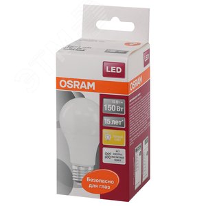 Лампа светодиодная LED SCLA150 14W/827 230VFR E2710X1RU OSRAM | 4058075056985 | LEDVANCE - фото 3