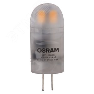 LED 1,7Вт G4 12V STAR PIN20 (замена 20Вт), теплый, мат 2
