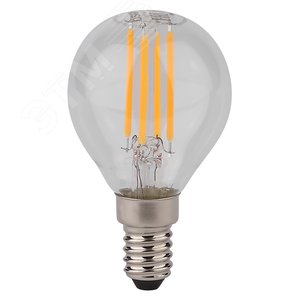 Лампа светодиодная LED 4Вт Е14 STAR ClassicP (замена 40Вт),теплый, прозр. Филаментная Osram (4058075068377) 2