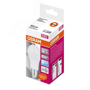 Лампа светодиодная LED 7Вт Е27 STAR ClassicA (замена 60Вт),нейтральный белый свет, матовая колба Osram (4058075096417) 3
