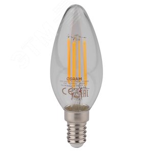 Лампа светодиодная LED 5Вт Е14 STAR ClassicB (замена 60Вт),теплый белый свет, прозрачная колба Osram (4058075116672) 2