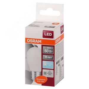 Лампа светодиодная LED 6,5Вт Е27 STAR ClassicP (замена 60Вт),нейтральный белый свет, матовая колба Osram (4058075134324) - фото 3