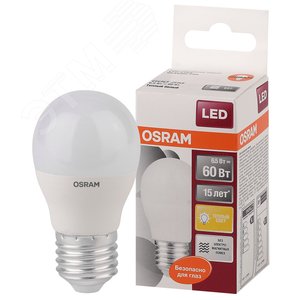 LED 6,5Вт Е27 ClassicP тепл.бел.свет, мат.колба