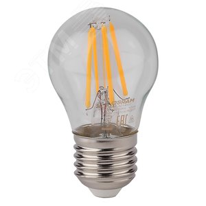 Лампа светодиодная LED 5Вт E27 CLP60 белый, Filament прозр.шар OSRAM (4058075212541) 2