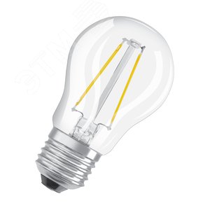 Лампа светодиодная филаментная LED 1,5Вт E27 2700К 136лм шарик 230V CL (замена 15Вт) P FIL  OSRAM Parathom (4058075287945) - LEDVANCE