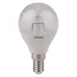 Лампа светодиодная LED 5Вт Е14 2700К  470лм шар 230V FR P (замена 40Вт) OSRAM LS (4058075318274) - фото 2