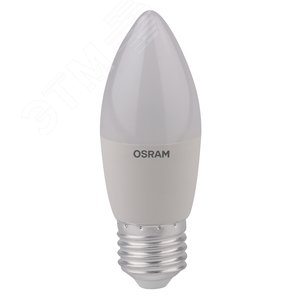 Лампа светодиодная LED 6,5Вт Е27 6500К  600лм свеча 230V FR В (замена 60Вт) OSRAM LS (4058075467668) 2