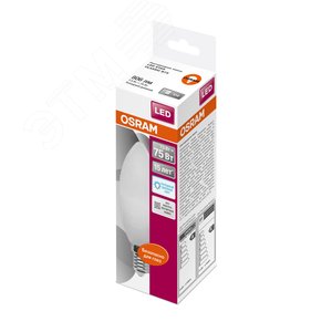 Лампа светодиодная LED 7,5Вт Е14 6500К  806лм свеча 230V FR В (замена 75Вт) OSRAM LS (4058075467873) 3