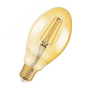 Лампа светодиодная LED 4,5W Е27 Vintage 1906 CL OVAL,филамент, GOLD(замена 40Вт)теплый, золотистая Osram (4058075091979)
