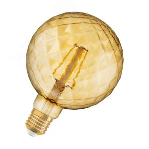 Лампа светодиодная LED 4,5W Е27 Vintage 1906 CL PINECONE,филамент,GOLD (замена 40Вт)золотистая, теплый Osram (4058075092037)