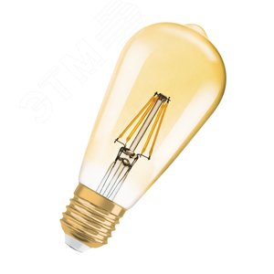 Лампа светодиодная LED 4,5W Е27 Vintage 1906 CL Edison,филамент, GOLD(замена 36Вт)теплый, золотистая Osram (4052899962095)