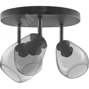 Потолочный/Настенный Светильник серии Винтаж 1906 CONE Дымчато-серый IP 20 1906 CONE SPOT 3X 400X230 G SM LEDV | 4058075216921 | Ledvance