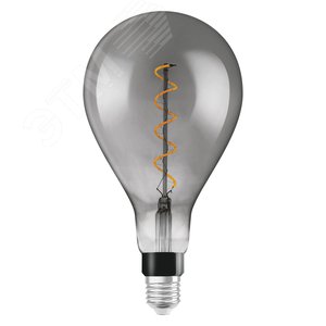 Лампа светодиодная филаментная диммируеммая LED 5Вт E27 1800К 110лм груша 230V SMOKE (замена 12Вт) A FIL DIM OSRAM Vintage 1906 (4058075270022) - LEDVANCE