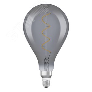 Лампа светодиодная филаментная LED 5Вт Е14 1800K 110лм груша дымчатоая 230V FIL А (замена 12Вт) OSRAM Vintage 190 сертифицирован. (4058075269903)