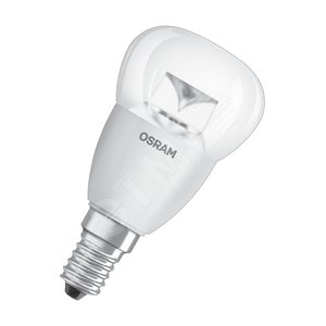 Лампа светодиодная LED STAR P40 6W (замена40Вт),теплый белый свет, прозрачная колба, E14 Osram (4052899911963) - LEDVANCE