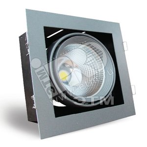 Светильник светодиодный ДВО-30Вт Grazioso Led IP20 2100Лм 6000К с ПРА карданный серый - Vivo Luce!