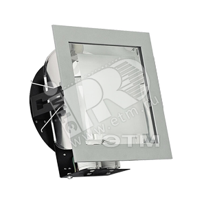 Светильник Presto 3-2x18/26W G24q-2/3 без ПРА квадратный серебристый матовый рассеиватель IP20 (30081) - Vivo Luce!