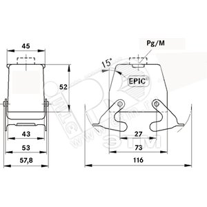 Корпус промышленного соединителя EPIC H-B 10 TGB 16 - LAPP