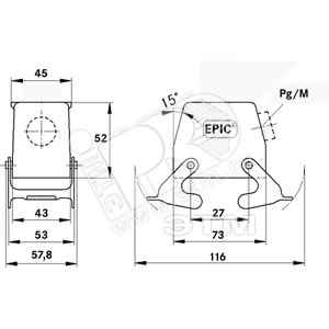 Корпус промышленного соединителя EPIC H-B 10 TSB M25 (79057700) - LAPP