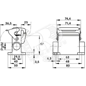 Корпус промышленного соединителя H-A 10 SDR M20 (79455200) - LAPP