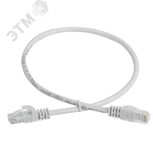 Патч-корд категории 5Е UTP 3м серый GENERICA