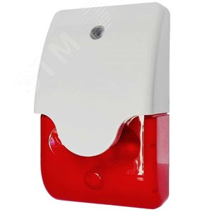 Строб-лампа с сиреной, красная, 12 В (DC), 102 db (ST-AC020AA-RD) - Smartec