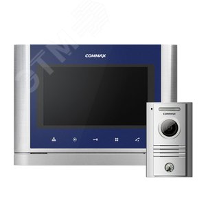 Комплект аналогового видеодомофона высокого       разрешения Commax CDV-704MHA/DRC-40KHD BLU.       Синий/серебристый. (CDV-704MHA/DRC-40KHD BLU)